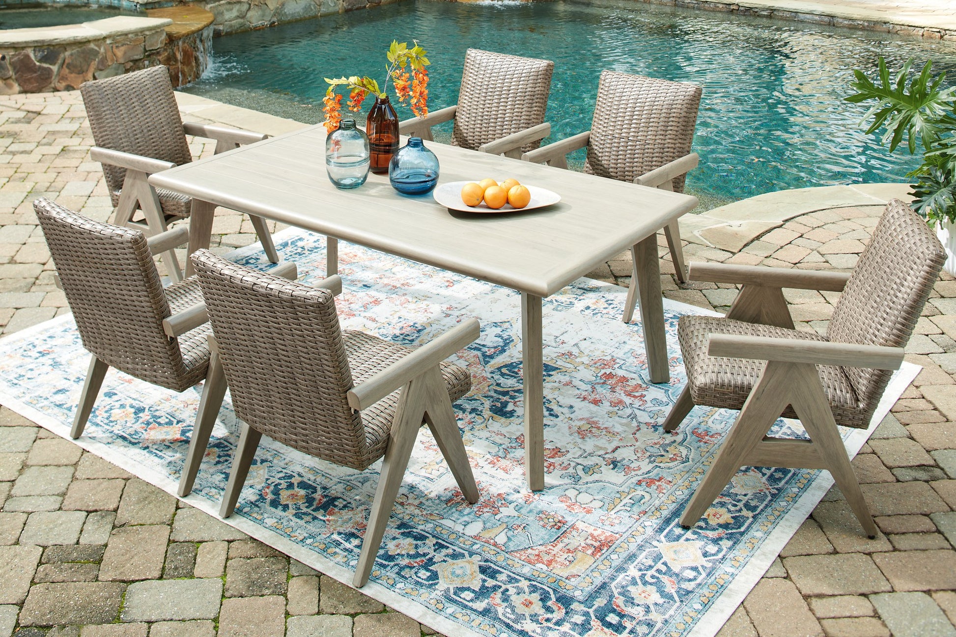 Cliff Trails Outdoor Dining Package -  Ashley Furniture Outdoor Dining Set  Fresh Start Furniture