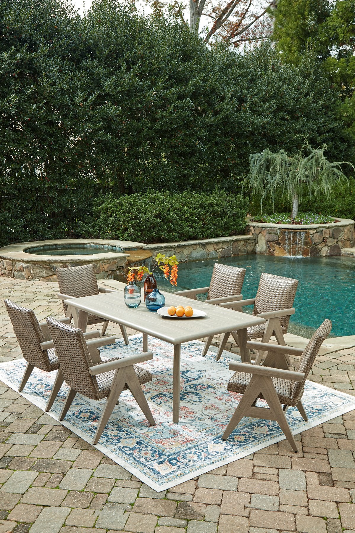 Cliff Trails Outdoor Dining Package -  Ashley Furniture Outdoor Dining Set  Fresh Start Furniture