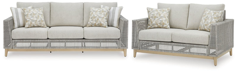 Seton Creek Outdoor Seating Set Ashley Furniture Outdoor Seating Set 2-Piece: Outdoor Sofa/Outdoor Loveseat Fresh Start Furniture