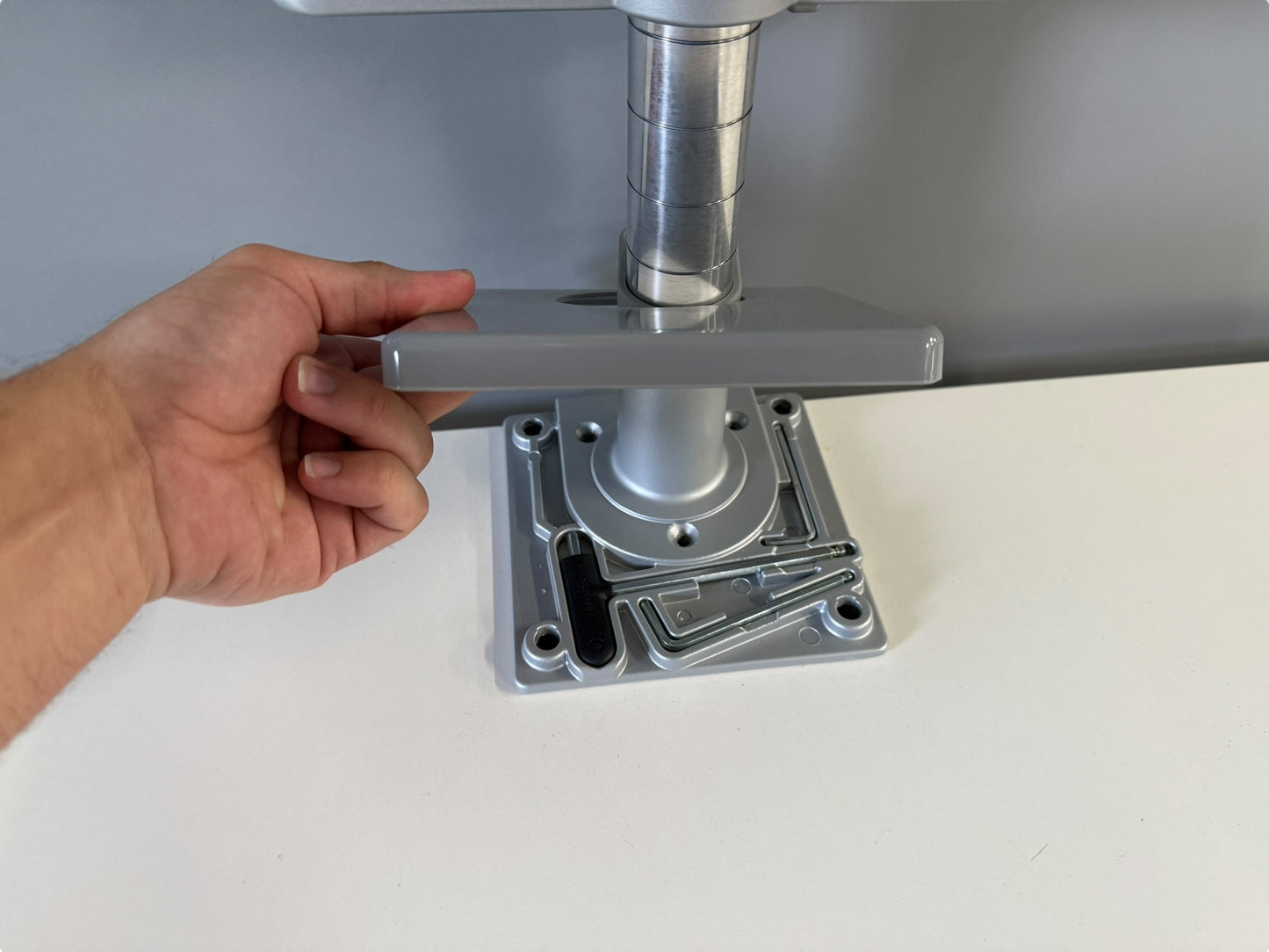 Adjustable Desk (W/ Dual Monitor Mounts & Accessories)