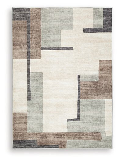 Larkport Washable Area Rug Ashley Furniture Rug Medium 5' x 7' Fresh Start Furniture
