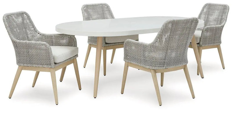 Seton Creek Outdoor Dining Package -  Ashley Furniture Outdoor Dining Set  Fresh Start Furniture