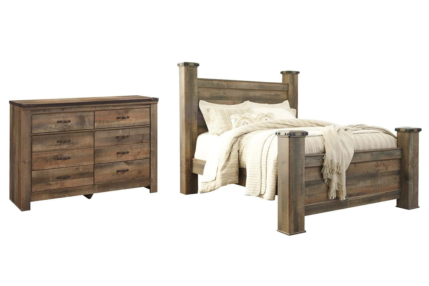 Trinell Bedroom Set -  Ashley Furniture Fireplace Set  Fresh Start Furniture