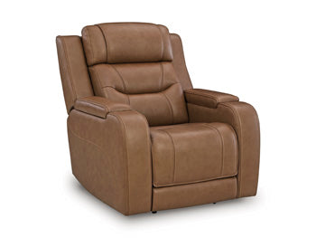 Knightington Power Recliner with Audio Seating Ashley Furniture Recliner Caramel Fresh Start Furniture