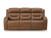 Knightington Power Reclining Sofa with Audio Seating Ashley Furniture Sofa Caramel Fresh Start Furniture