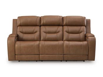 Knightington Power Reclining Sofa with Audio Seating Ashley Furniture Sofa Caramel Fresh Start Furniture