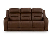 Knightington Power Reclining Sofa with Audio Seating Ashley Furniture Sofa Brown Fresh Start Furniture