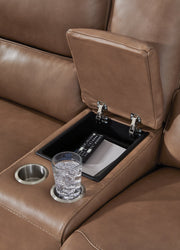 DeepWakes Power Reclining Loveseat with Console -  Ashley Furniture Loveseat  Fresh Start Furniture