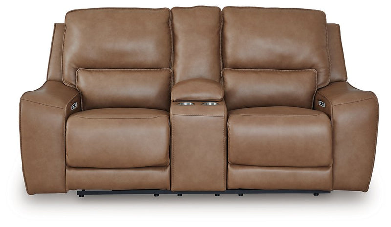 DeepWakes Power Reclining Loveseat with Console -  Ashley Furniture Loveseat  Fresh Start Furniture