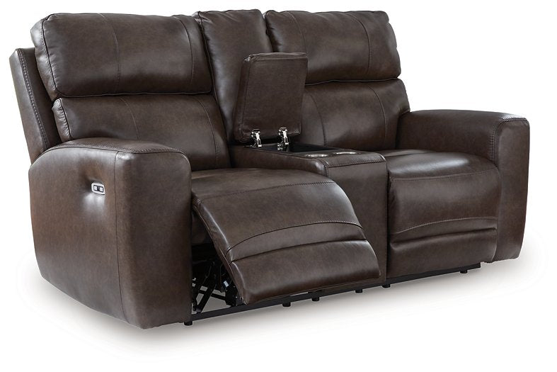 Crossplex Power Reclining Loveseat with Console -  Ashley Furniture Loveseat  Fresh Start Furniture
