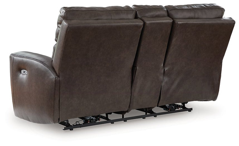 Crossplex Power Reclining Loveseat with Console -  Ashley Furniture Loveseat  Fresh Start Furniture