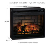 Wildenauer 76" TV Stand with Electric Fireplace Ashley Furniture TV Stand w/Fire  Fresh Start Furniture