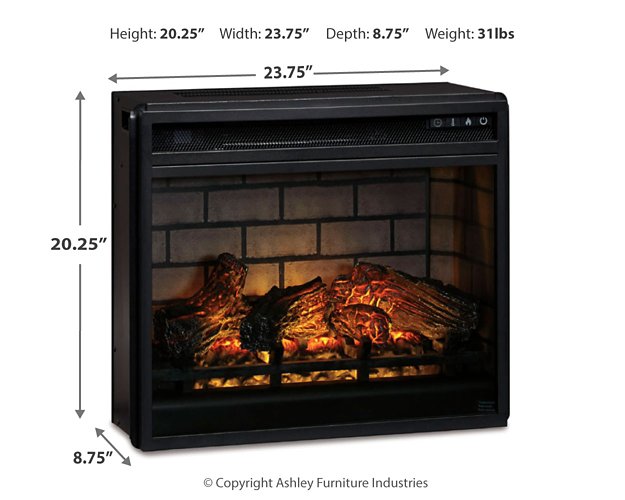 Wildenauer 76" TV Stand with Electric Fireplace Ashley Furniture TV Stand w/Fire  Fresh Start Furniture