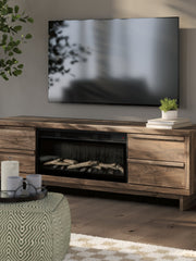 Zadilyn 72" TV Stand with Electric Fireplace -  Ashley Furniture TV Stand w/Fire  Fresh Start Furniture