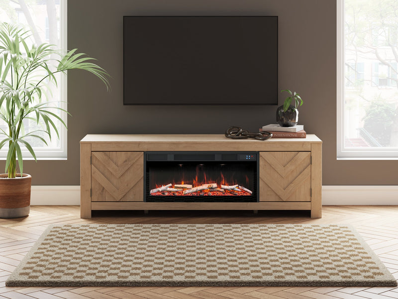 Cayboni 71" TV Stand with Electric Fireplace -  Ashley Furniture TV Stand w/Fire  Fresh Start Furniture