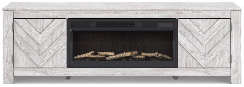 Cayboni 71" TV Stand with Electric Fireplace -  Ashley Furniture TV Stand w/Fire  Fresh Start Furniture