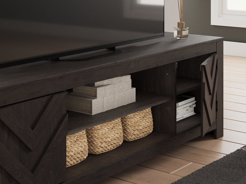 Cayboni 71" TV Stand with Electric Fireplace -  Ashley Furniture TV Stand w/Fire  Fresh Start Furniture