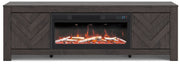 Cayboni 71" TV Stand with Electric Fireplace -  Ashley Furniture TV Stand w/Fire  Fresh Start Furniture