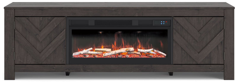 Cayboni 71" TV Stand with Electric Fireplace -  Ashley Furniture TV Stand w/Fire  Fresh Start Furniture
