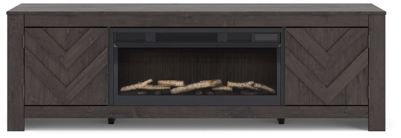 Cayboni 71" TV Stand with Electric Fireplace -  Ashley Furniture TV Stand w/Fire  Fresh Start Furniture