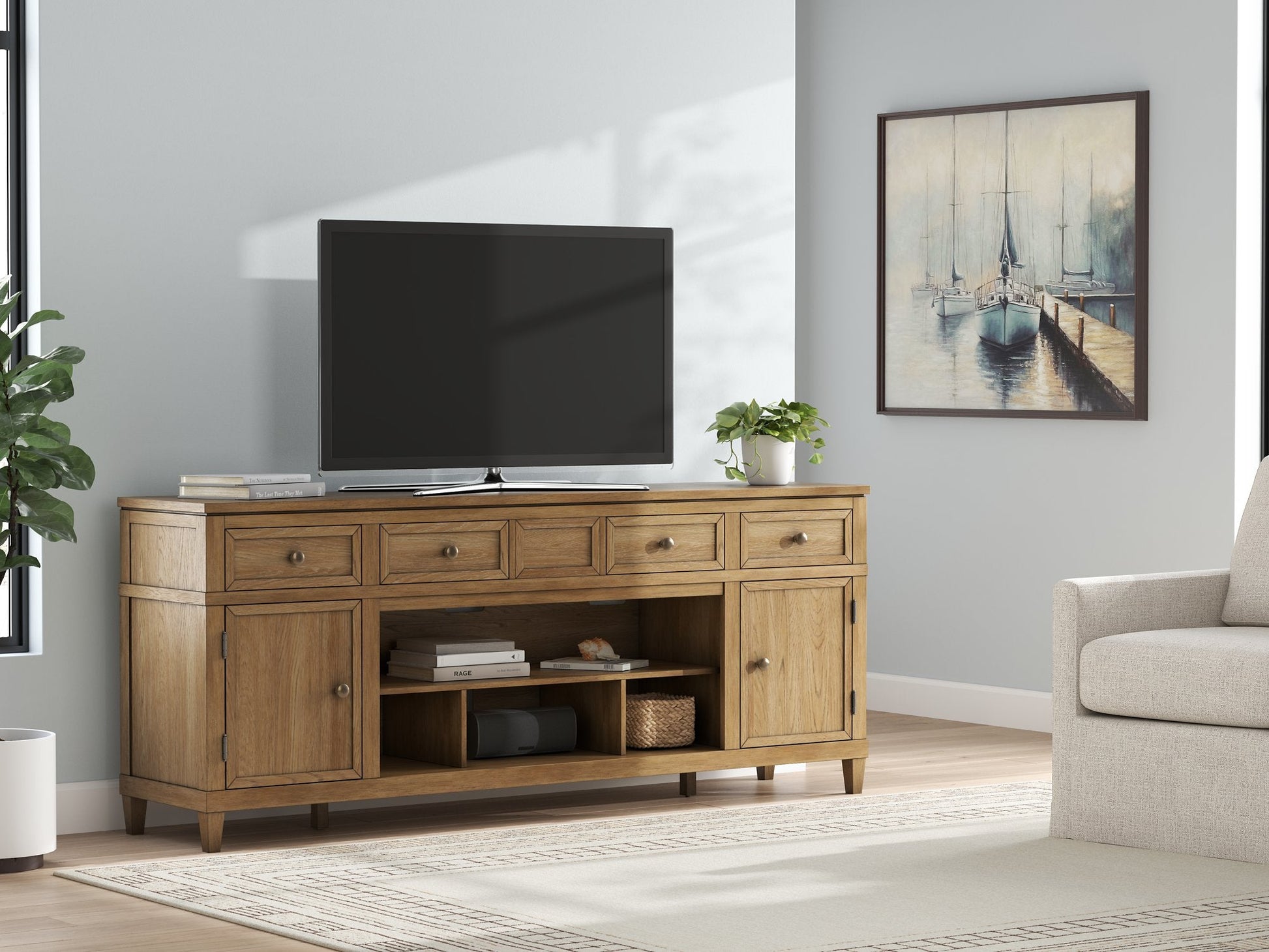 Sharlance 81" TV Stand Ashley Furniture TV Stand  Fresh Start Furniture