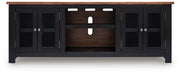 Wildenauer 76" TV Stand with Electric Fireplace Ashley Furniture TV Stand w/Fire  Fresh Start Furniture