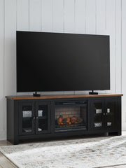 Wildenauer 76" TV Stand with Electric Fireplace Ashley Furniture TV Stand w/Fire  Fresh Start Furniture