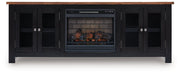Wildenauer 76" TV Stand with Electric Fireplace Ashley Furniture TV Stand w/Fire  Fresh Start Furniture