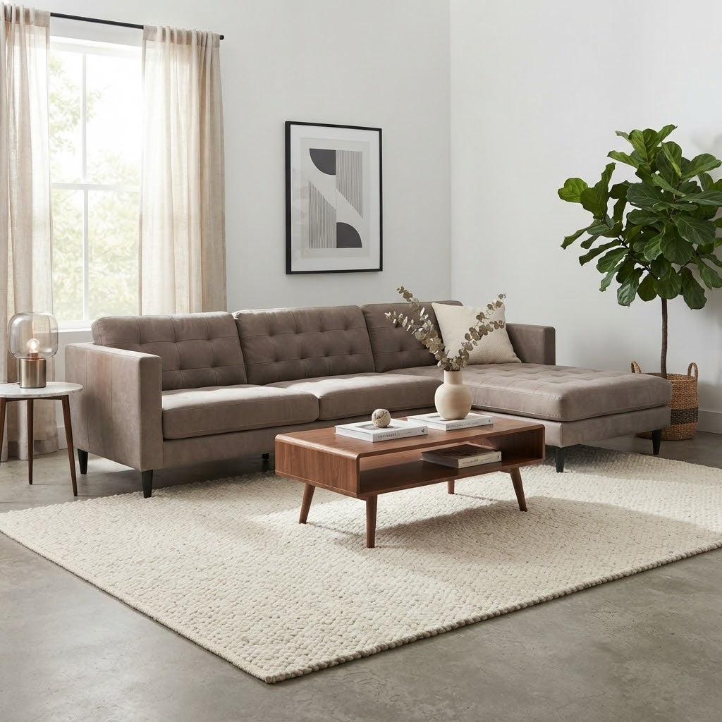 Acanva Mid Century Tufted Sectional