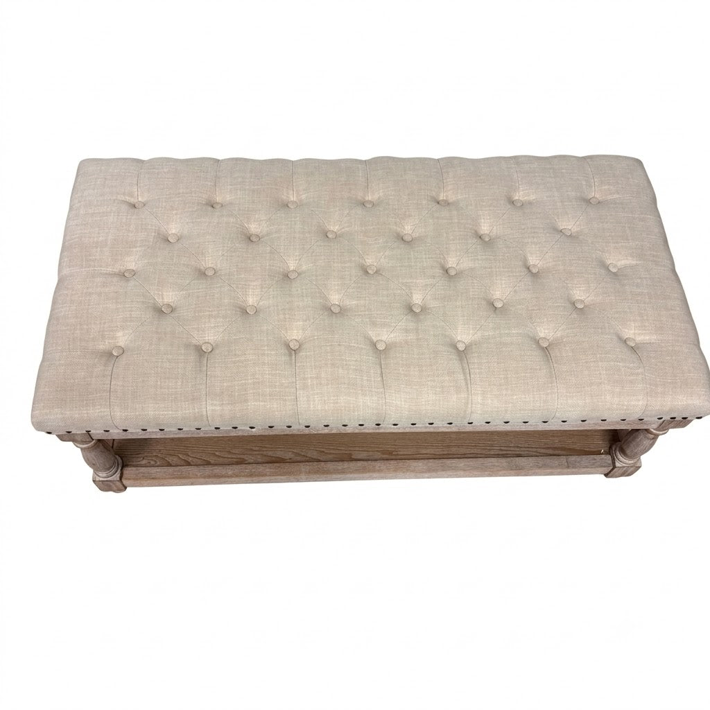 Felipa Farmhouse Rustic Bench & Storage Shelf