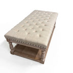 Felipa Farmhouse Rustic Bench & Storage Shelf