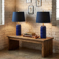 Bed Bath & Beyond Ceramic Textured Lamp Set of 2