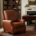 Karat Homes Theresa Genuine Leather Recliner-brown