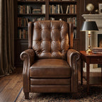 Jayden Creation Carlos Brown Leather Recliner