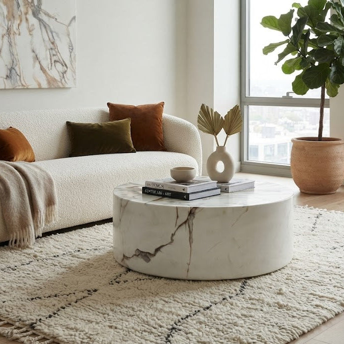 Latitude Run Drum Coffee Table