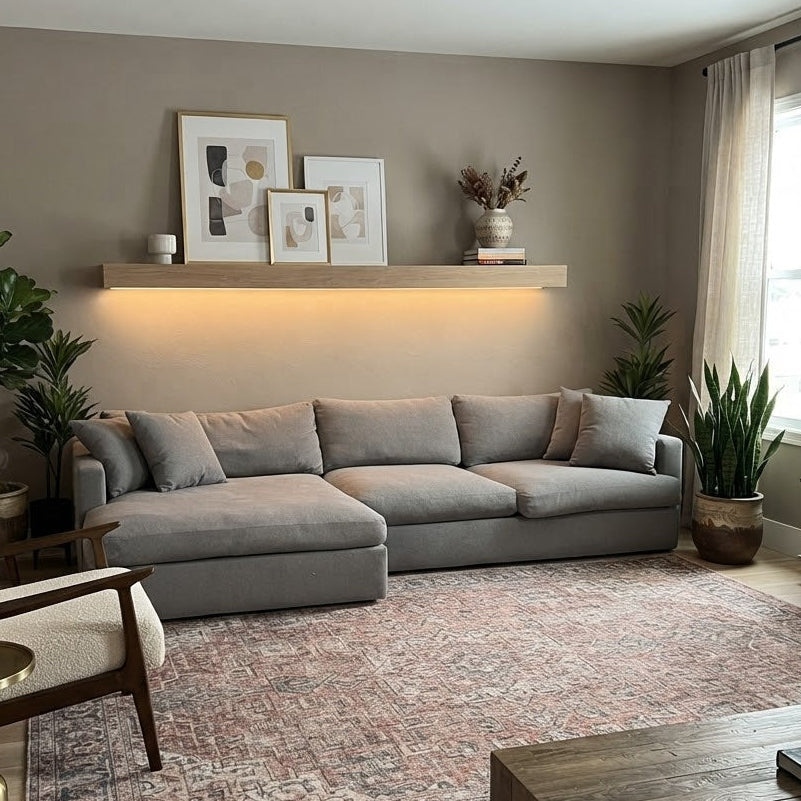 Living Spaces 2 Piece Cloud Sectional