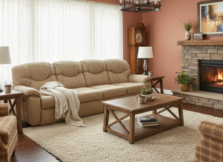 Rooms To Go Suede Reclining Sectional