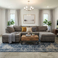 Ashley Furniture Seyler Lane 3 Piece Sectional W/ Double Chaise