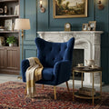 Karat Homes Aviana Velvet Armchair