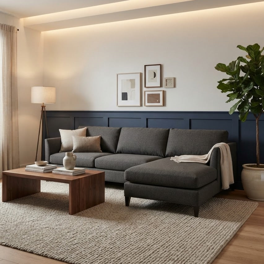 Crate & Barrel Barrett Ii 2-piece Sectional Sofa With Chaise Lounge