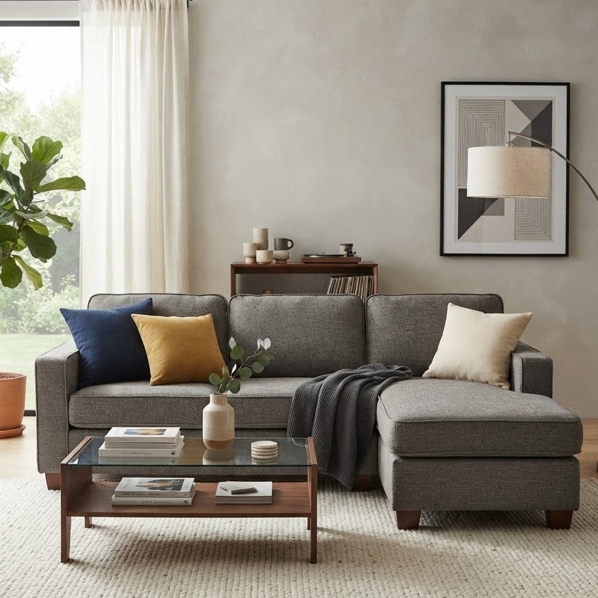 Ave Six Russell Reversible Chaise Sectional