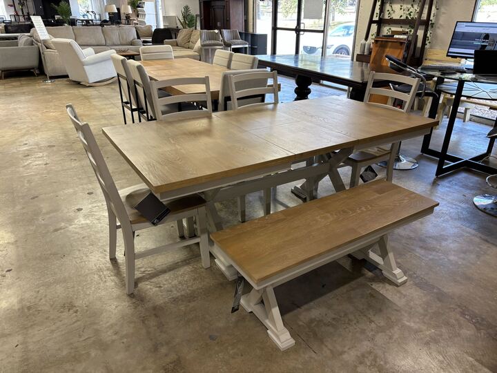 Westlinport Dining Table and 4 Chairs and Bench