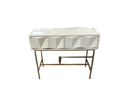 Cream and Gold Entry Table
