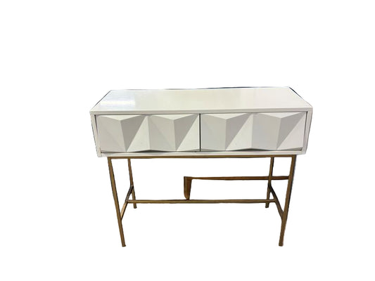 Cream and Gold Entry Table