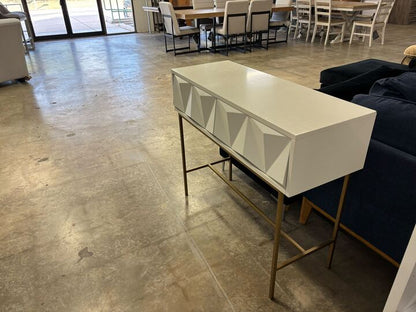 Cream and Gold Entry Table