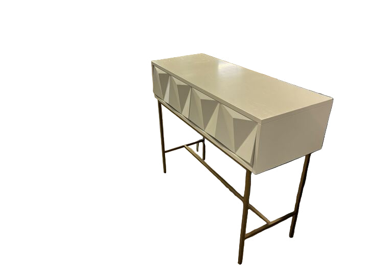 West Elm Cream and Gold Entry Table