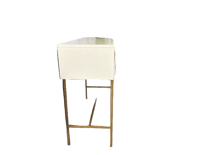 West Elm Cream and Gold Entry Table