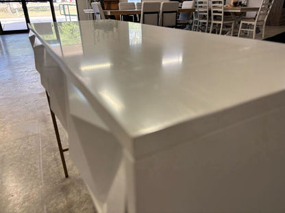 Cream and Gold Entry Table