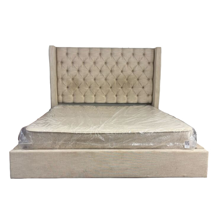 Picket House Furnishings King Tufted Upholstered Bed with Headboard