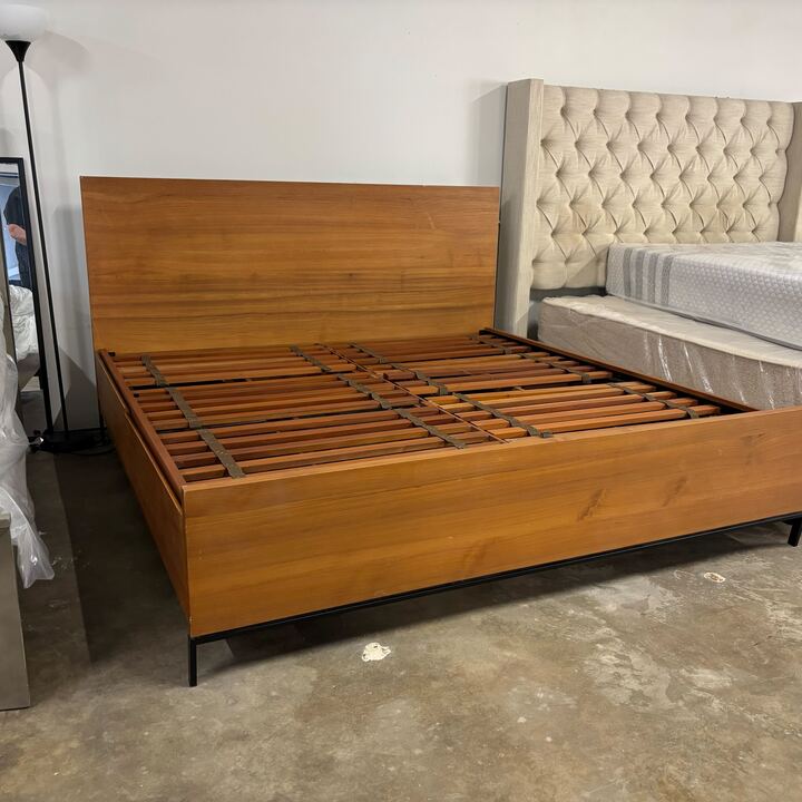 West Elm Nash Wood Queen Bed Frame with Storage